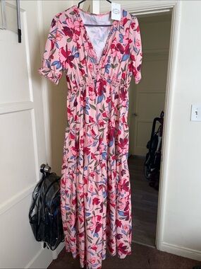 Floral V-Neck Dress